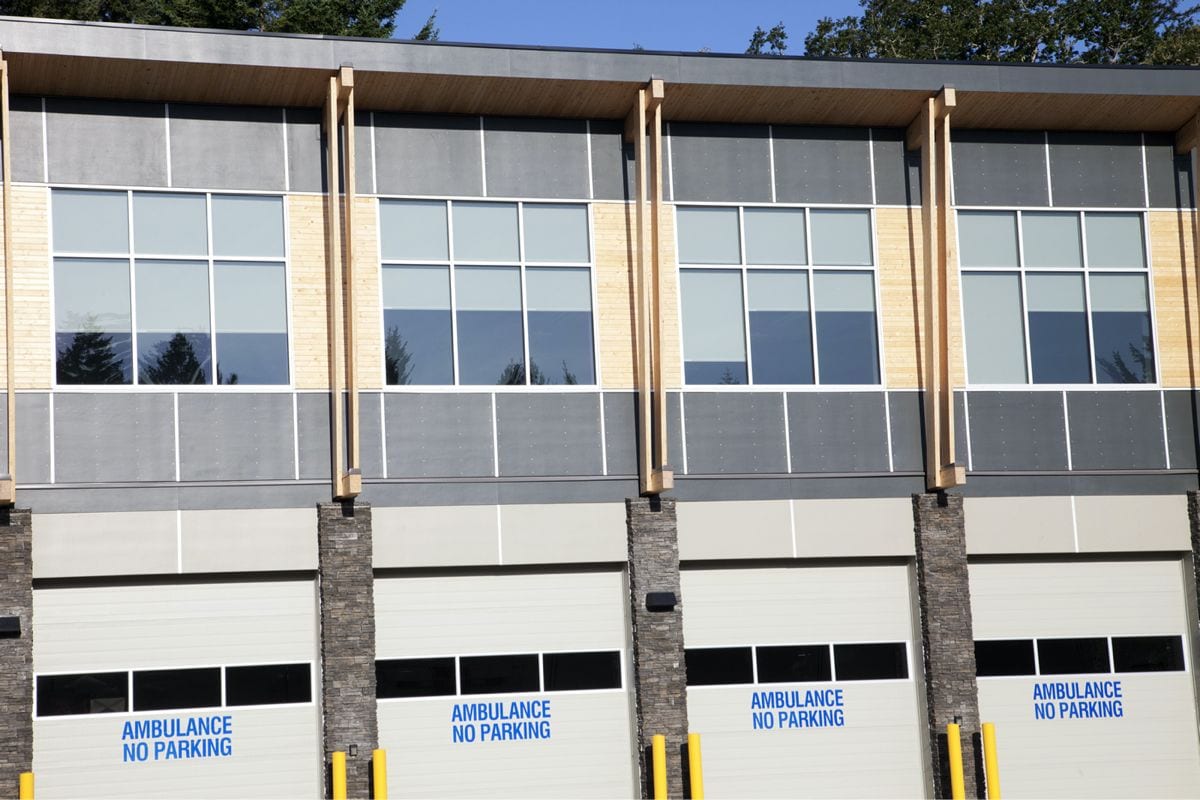 Windows of BC Ambulance Service Building